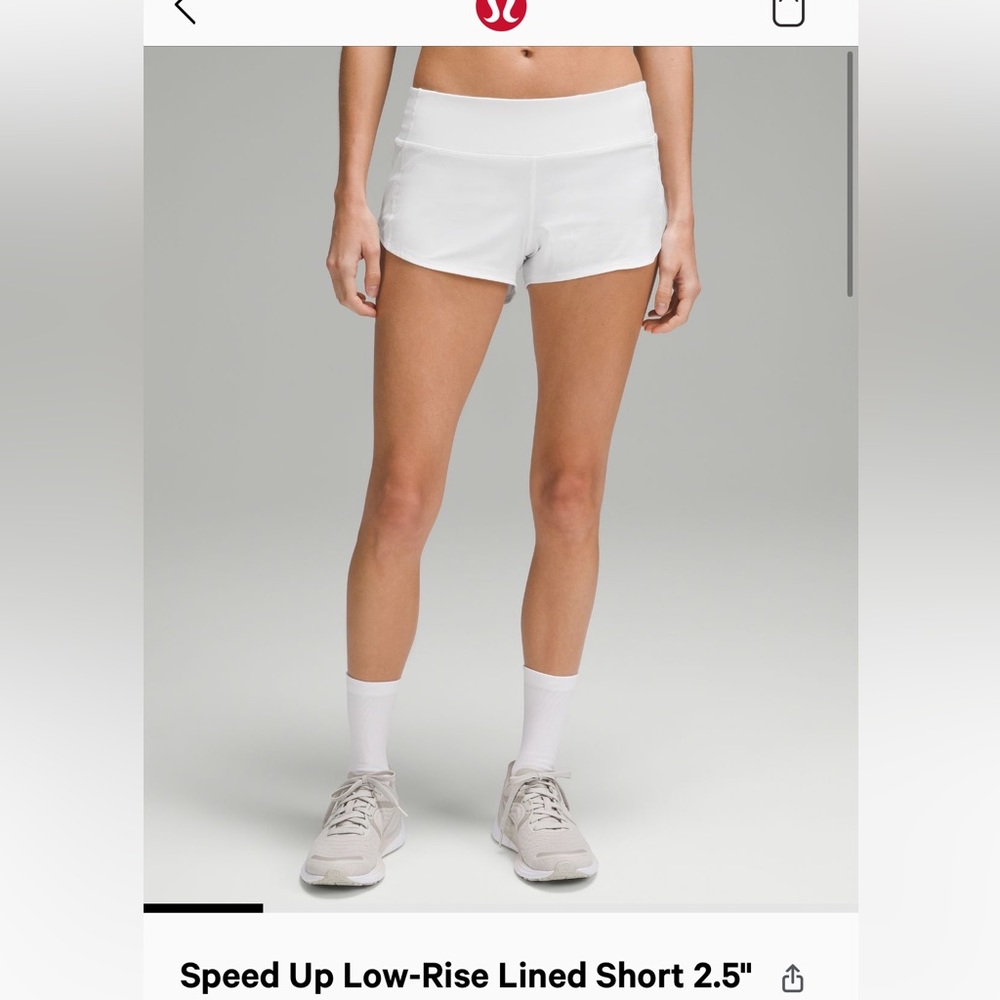 Lululemon speed up shorts 2.5 in inseams